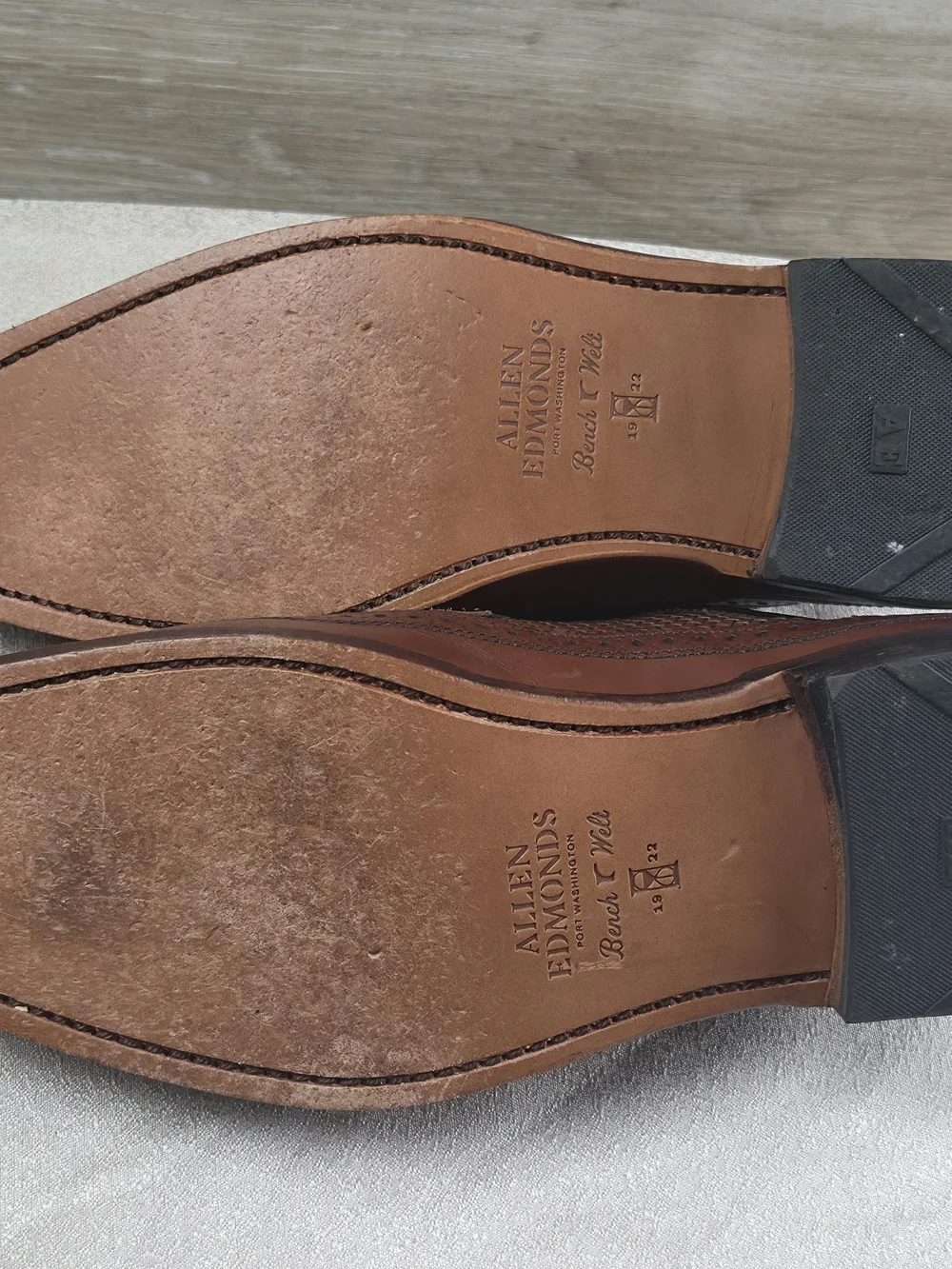 Allen Edmonds Park Avenue Brown Leather Cap Toe Oxford Dress Shoes Men's Size 10